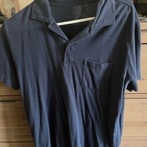 Mack Weldon Blue Polo Medium